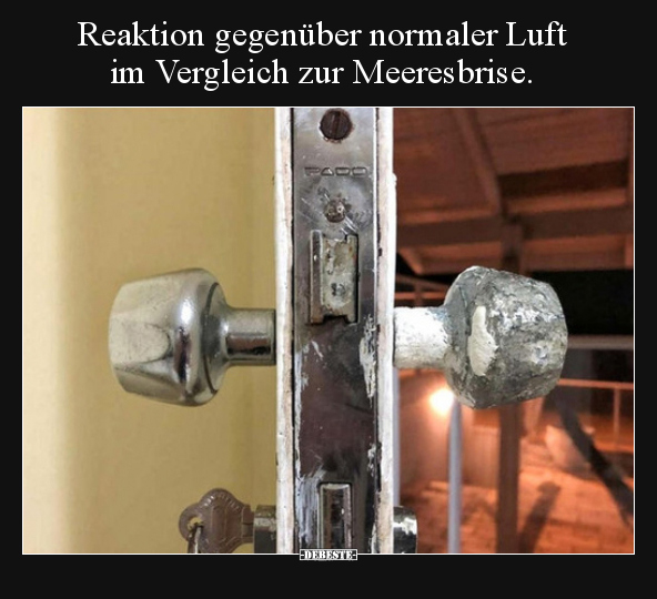 Reaktion gegenüber normaler Luft im Vergleich zur..