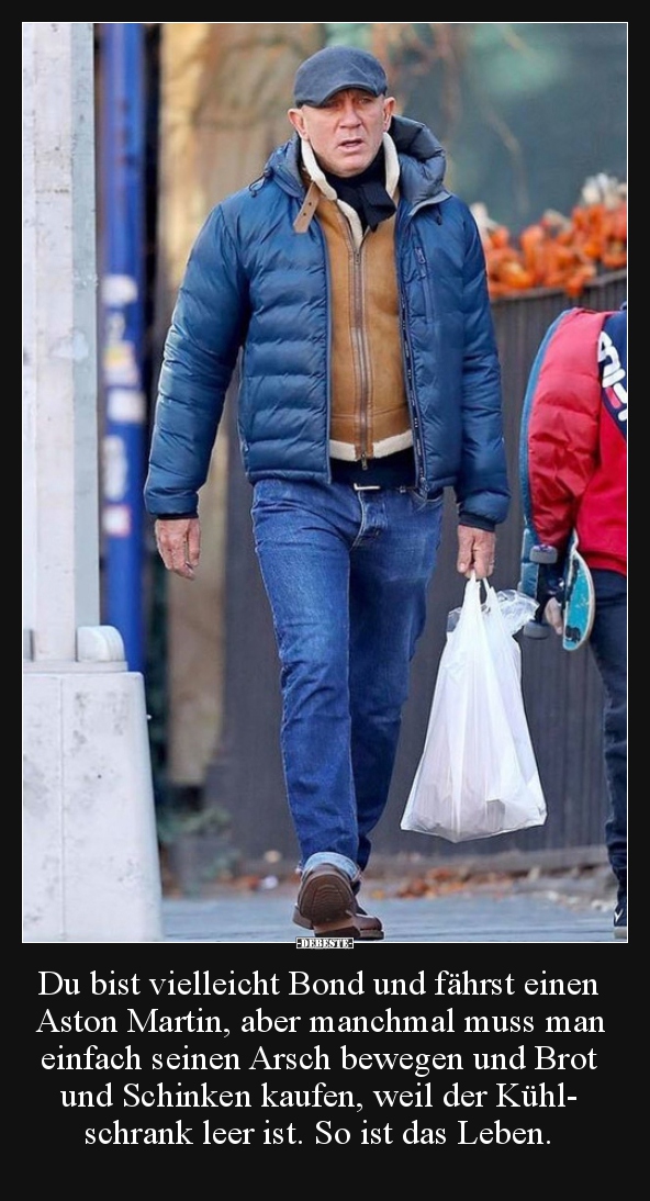 Du bist vielleicht Bond und fährst einen Aston Martin..