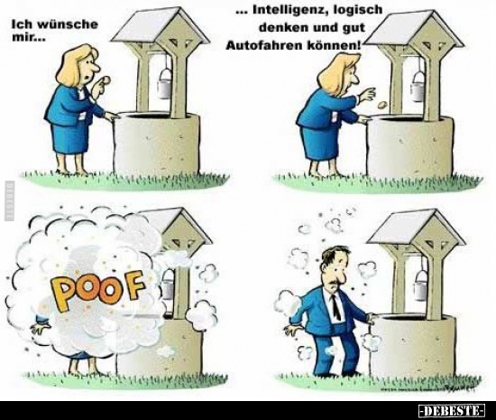 Ich wünsche mir... Intelligenz, logisch denken und gut..