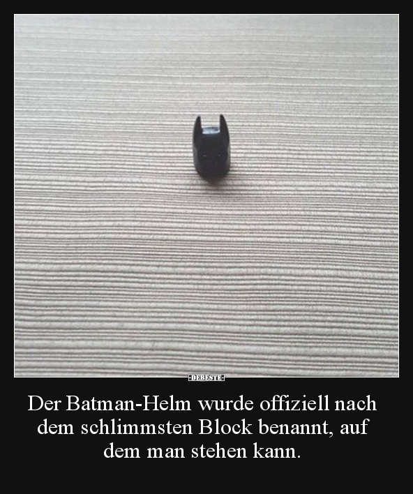 Der Batman-Helm wurde offiziell nach dem schlimmsten Block.. - Lustige Bilder | DEBESTE.de