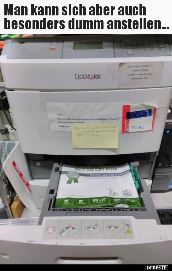 Man kann sich aber auch besonders dumm anstellen...