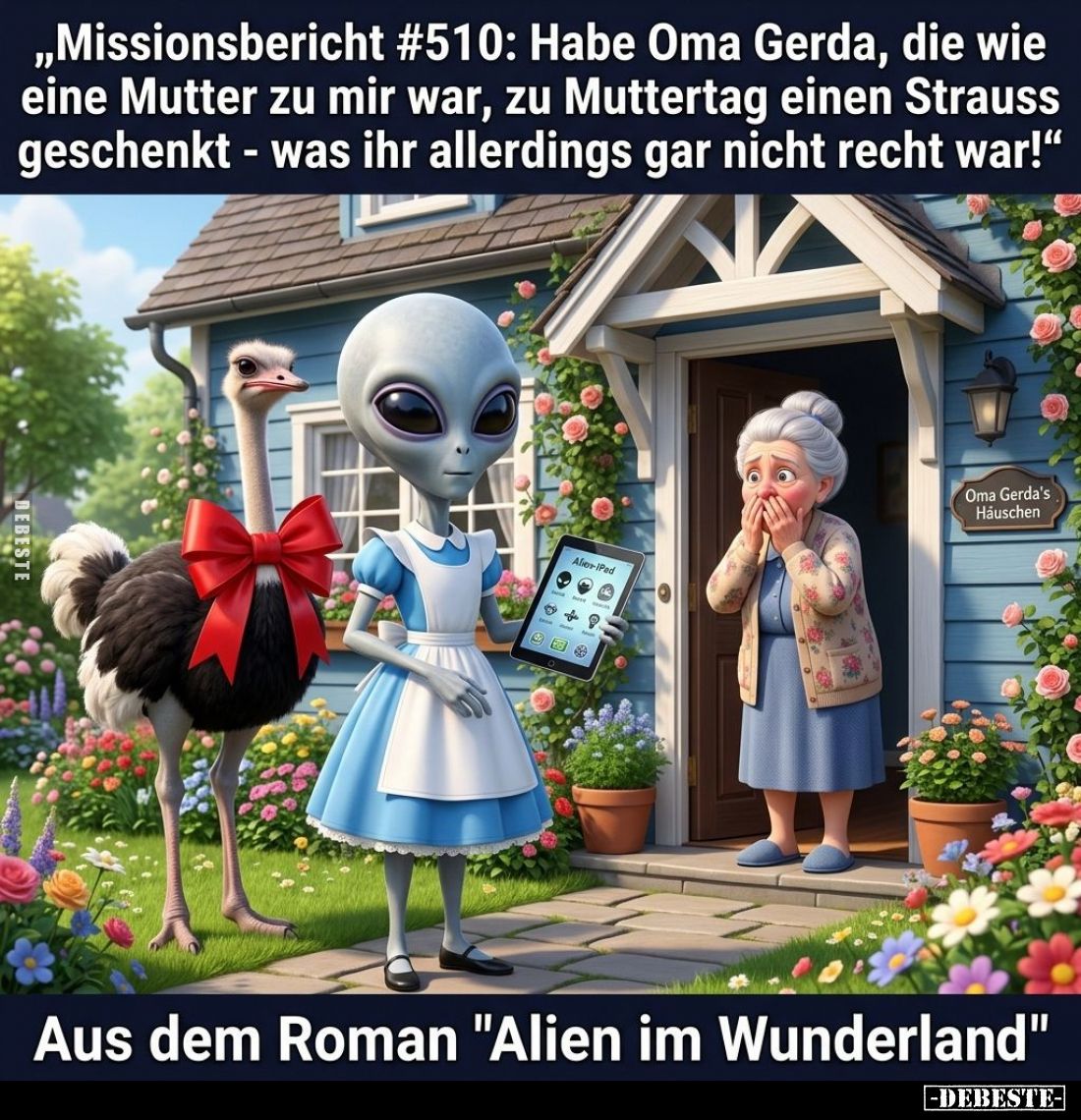Missionsbericht #510: Habe Oma Gerda, die wie eine Mutter zu mir war, zu Muttertag einen Strauss geschenkt - was ihr allerdin...