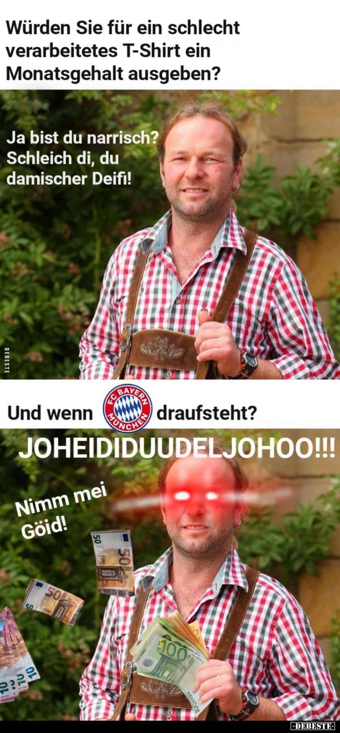 Würden Sie für ein schlecht verarbeitetes T-Shirt ein Monatsgehalt ausgeben?