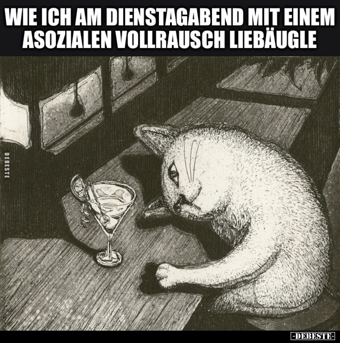 Wie ich am Dienstagabend mit einem asozialen Vollrausch liebäugle