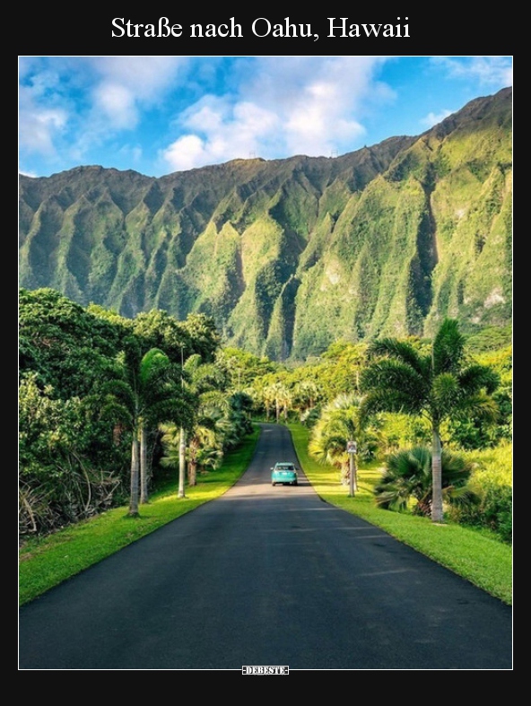 Straße nach Oahu, Hawaii..