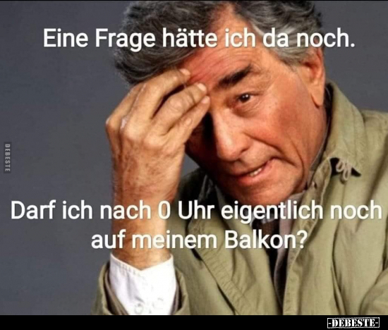 Eine Frage hätte ich da noch...
