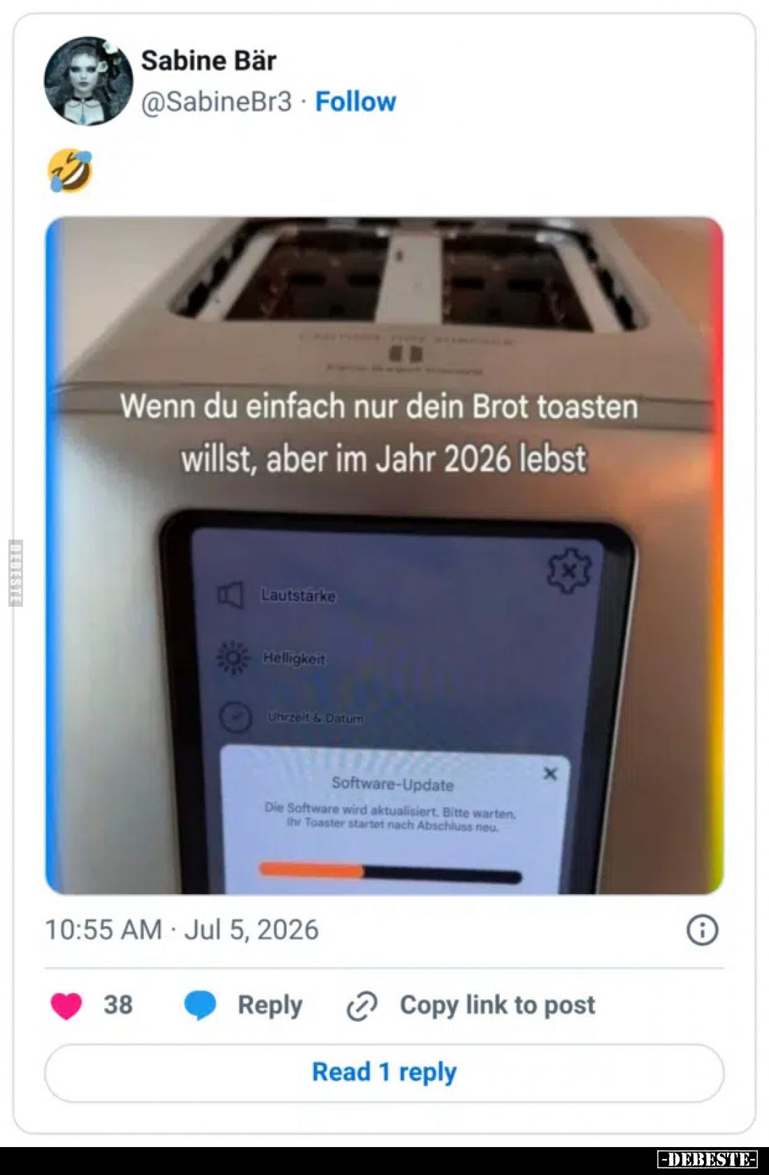 Wenn du einfach nur dein Brot toasten willst, aber im Jahr 2026 lebst