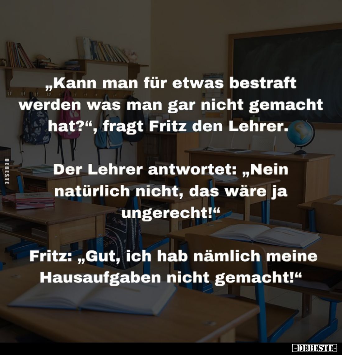 "Kann man für etwas bestraft werden was man gar nicht.." - Lustige Bilder | DEBESTE.de