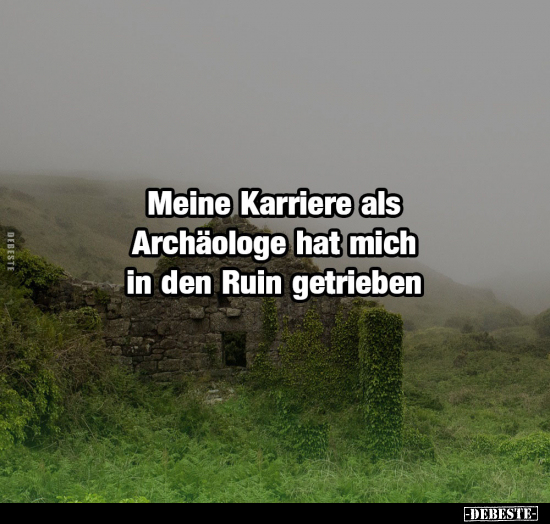 Meine Karriere als Archäologe hat mich in den Ruin getrieben.. - Lustige Bilder | DEBESTE.de