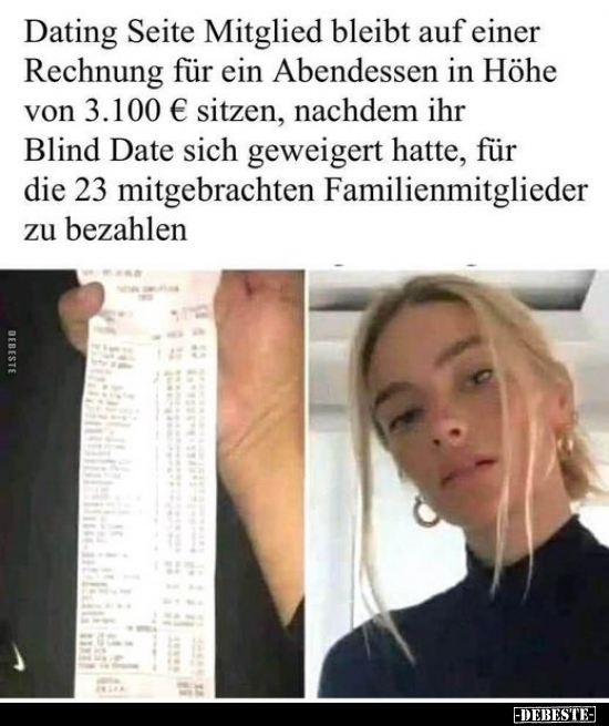 Dating Seite Mitglied bleibt auf einer Rechnung für ein.. - Lustige Bilder | DEBESTE.de