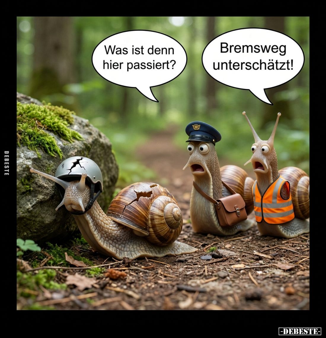 Was ist denn hier passiert? -
Bremsweg unterschätzt!