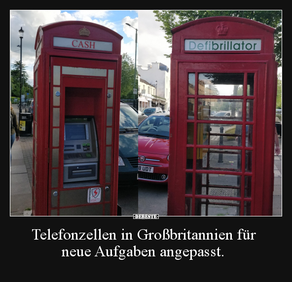 Telefonzellen in Großbritannien für neue Aufgaben.. - Lustige Bilder | DEBESTE.de