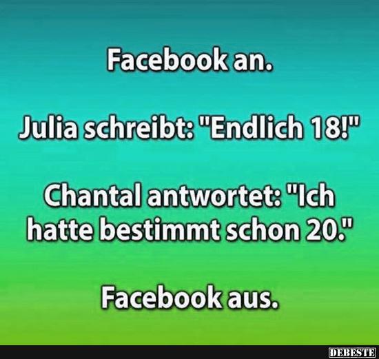 Julia schreibt: 'Endlich 18!'.. - Lustige Bilder | DEBESTE.de