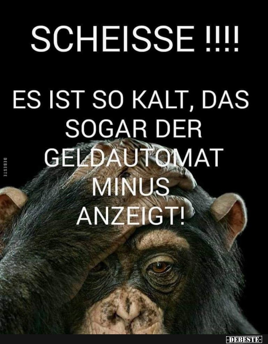 Scheisse!!!  Es ist so kalt, dass sogar der Geldautomat minus anzeigt! - Lustige Bilder | DEBESTE.de