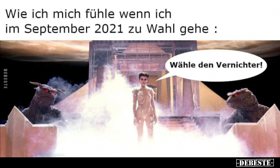 Wie ich mich fühle wenn ich im September 2021 zu Wahl.. - Lustige Bilder | DEBESTE.de