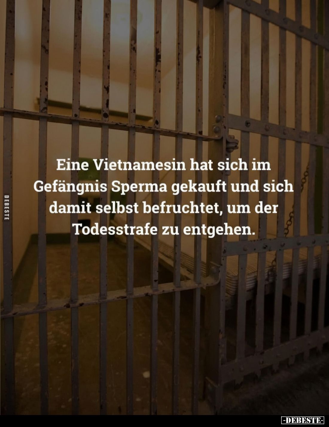 Eine Vietnamesin hat sich im Gefängnis Sperma gekauft und sich damit selbst befruchtet, um der Todesstrafe zu entgehen.