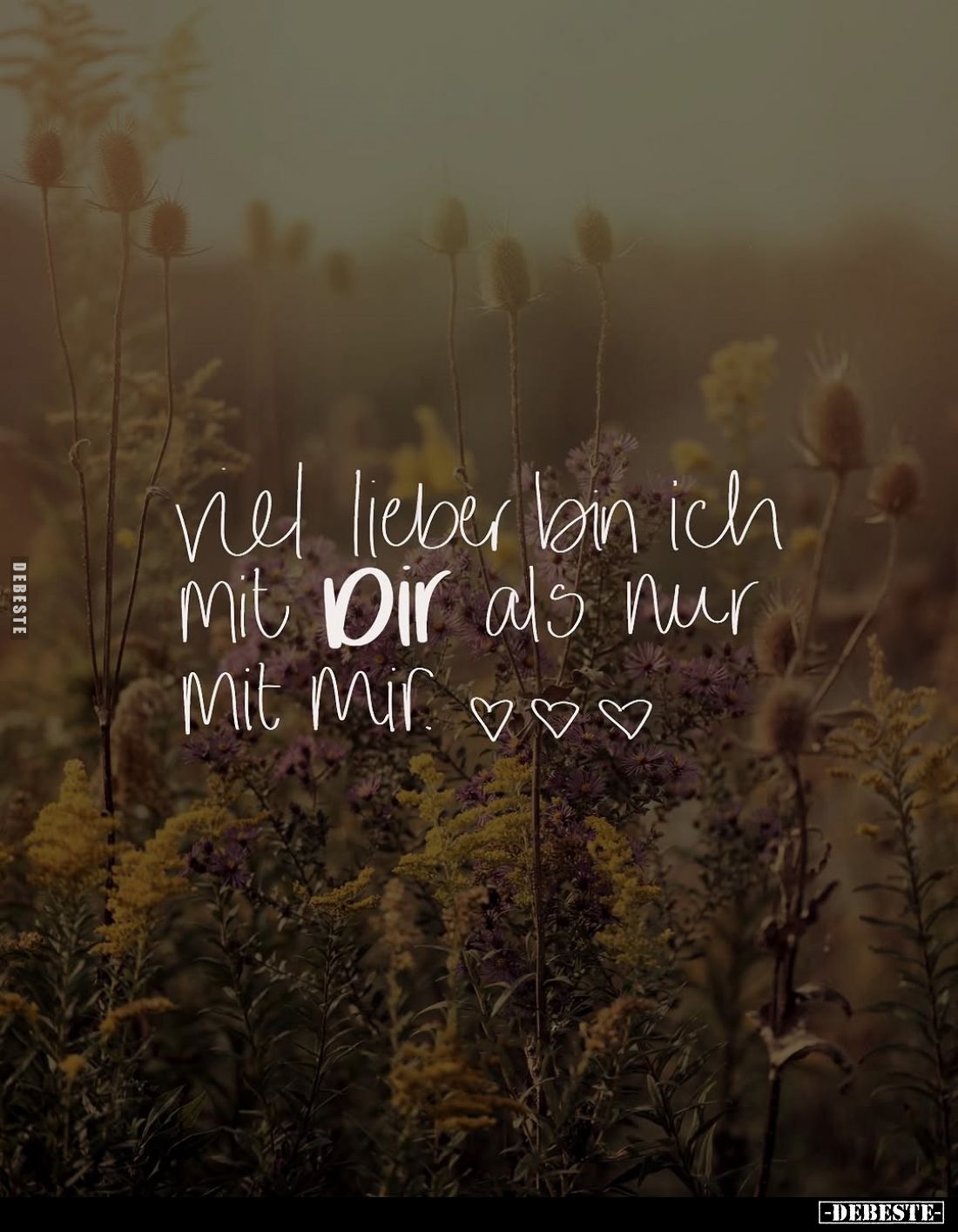 Viel lieber bin ich mit Dir als nur mit mir.