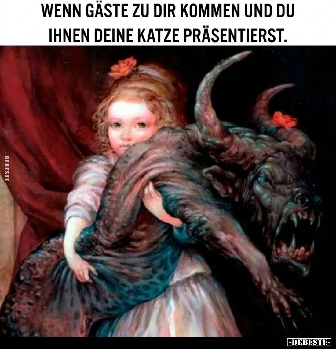 Wenn Gäste zu dir kommen und du ihnen deine Katze präsentierst.