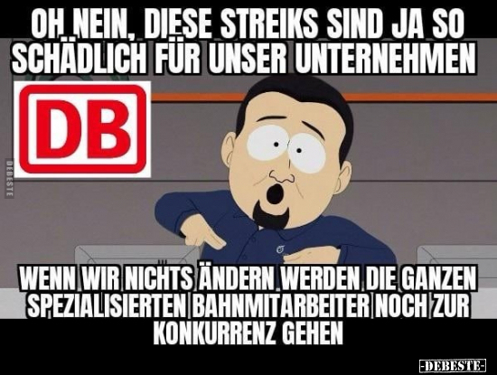 Oh nein, diese Streiks sind ja so schädlich.. - Lustige Bilder | DEBESTE.de