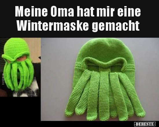 Meine Oma hat mir eine Wintermaske gemacht.. - Lustige Bilder | DEBESTE.de