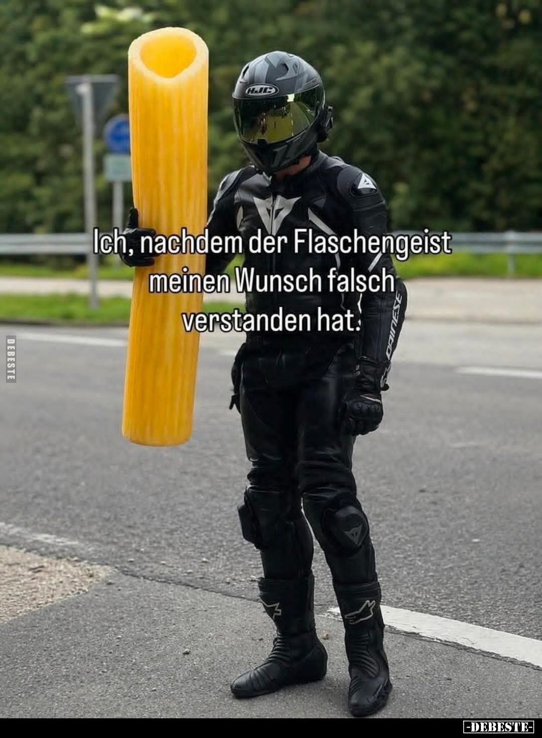 Ich, nachdem der Flaschengeist meinen Wunsch falsch verstanden hat.