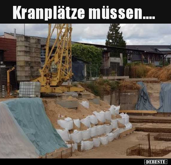Kranplätze müssen....