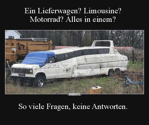 Ein Lieferwagen? Limousine? Motorrad? Alles in einem?.. - Lustige Bilder | DEBESTE.de