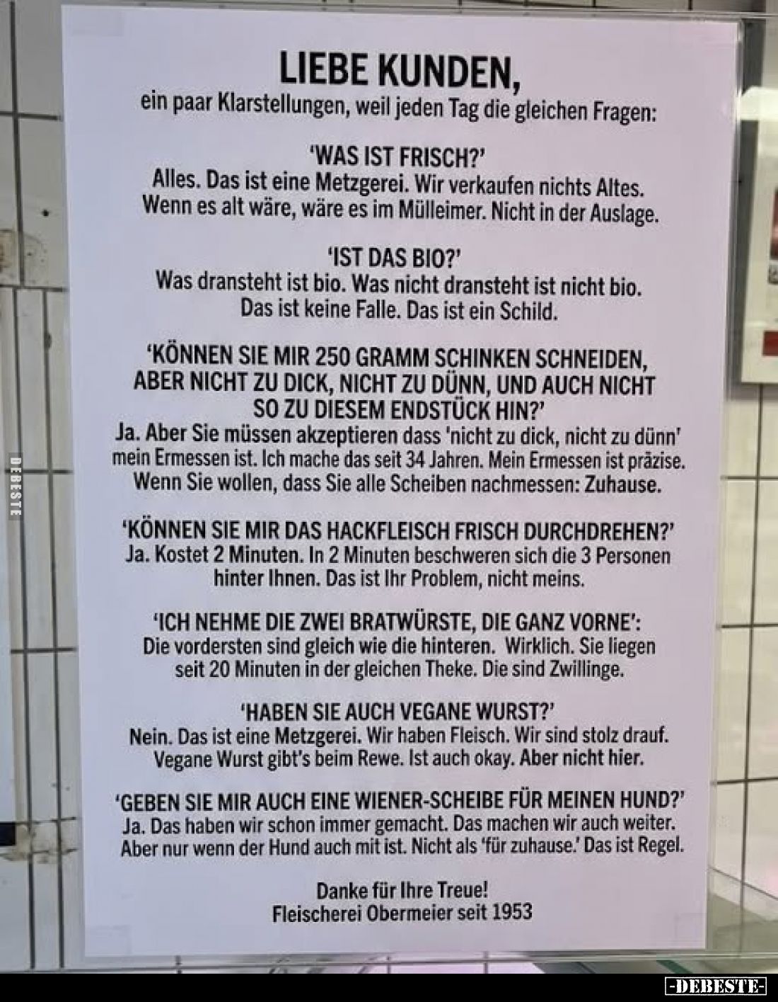 LIEBE KUNDEN, ein paar Klarstellungen, weil jeden Tag die.. - Lustige Bilder | DEBESTE.de