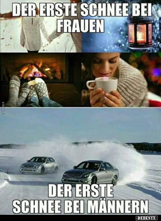 Der erste Schnee bei Frauen / Männern.. - Lustige Bilder | DEBESTE.de