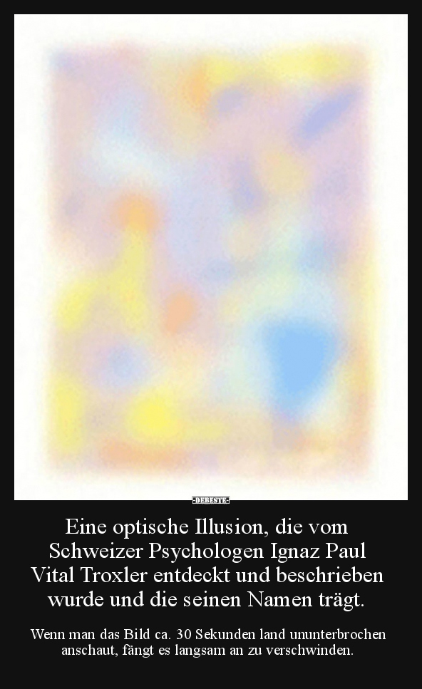 Eine optische Illusion, die vom Schweizer Psychologen.. - Lustige Bilder | DEBESTE.de