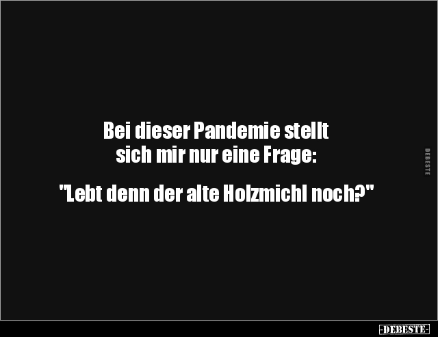 Bei dieser Pandemie stellt sich mir nur eine.. - Lustige Bilder | DEBESTE.de