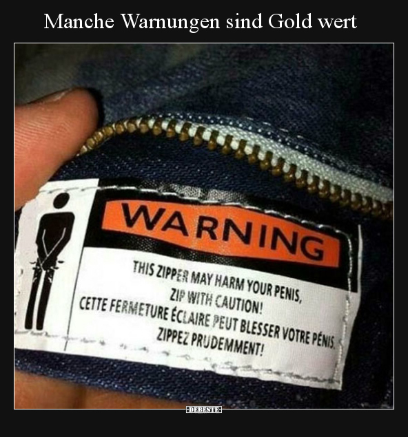 Manche Warnungen sind Gold wert.. - Lustige Bilder | DEBESTE.de