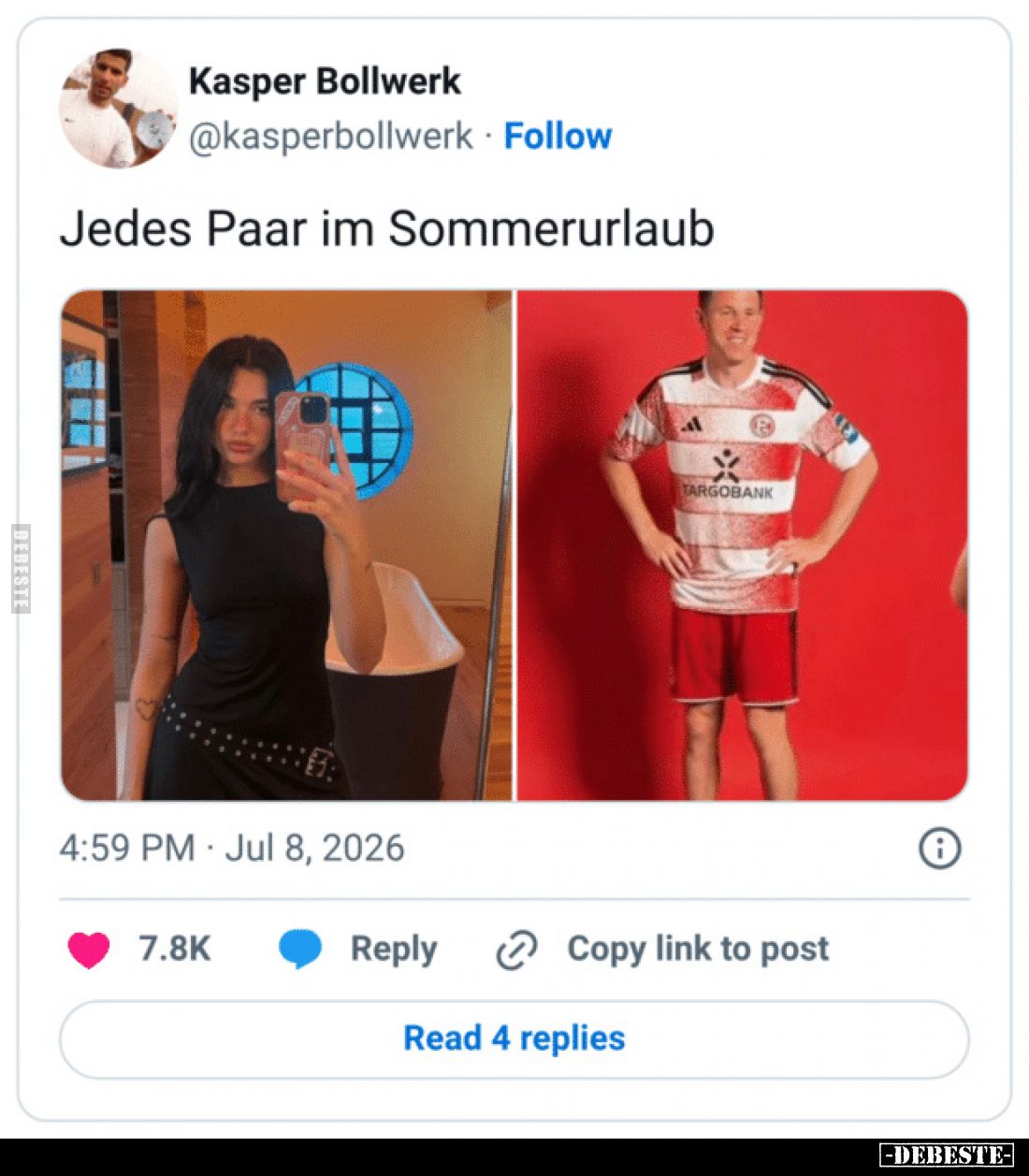 Jedes Paar im Sommerurlaub