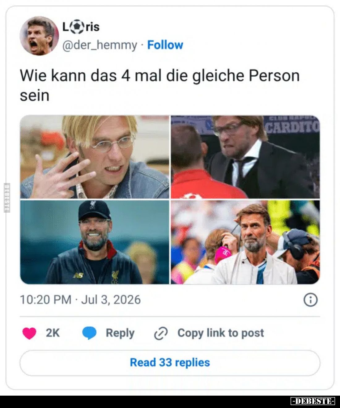 Wie kann das 4 mal die gleiche Person sein