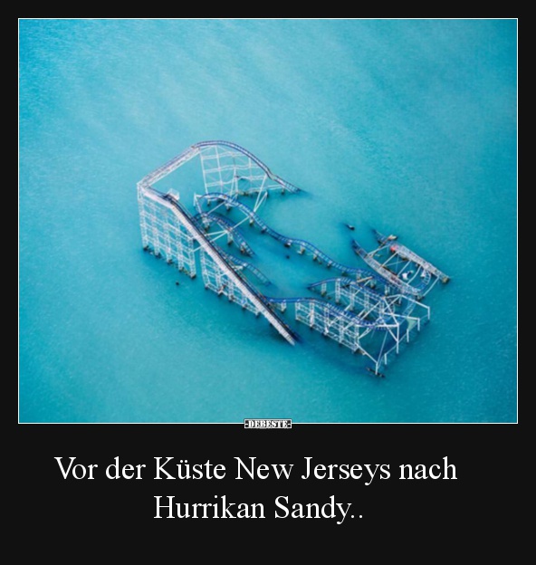 Vor der Küste New Jerseys nach Hurrikan Sandy..