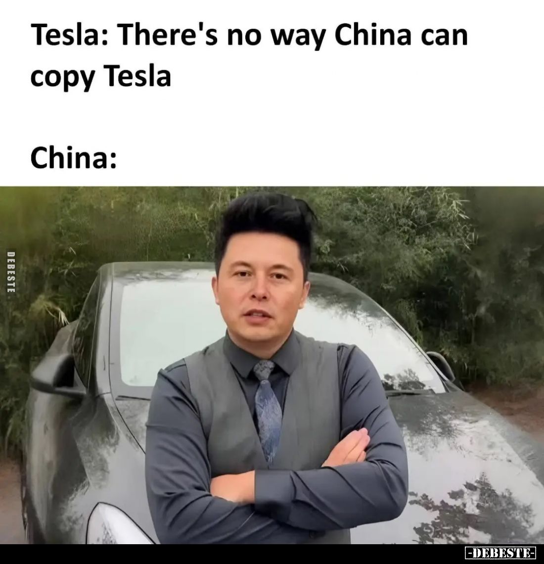 Tesla: There's no way China can copy Tesla. -
China: