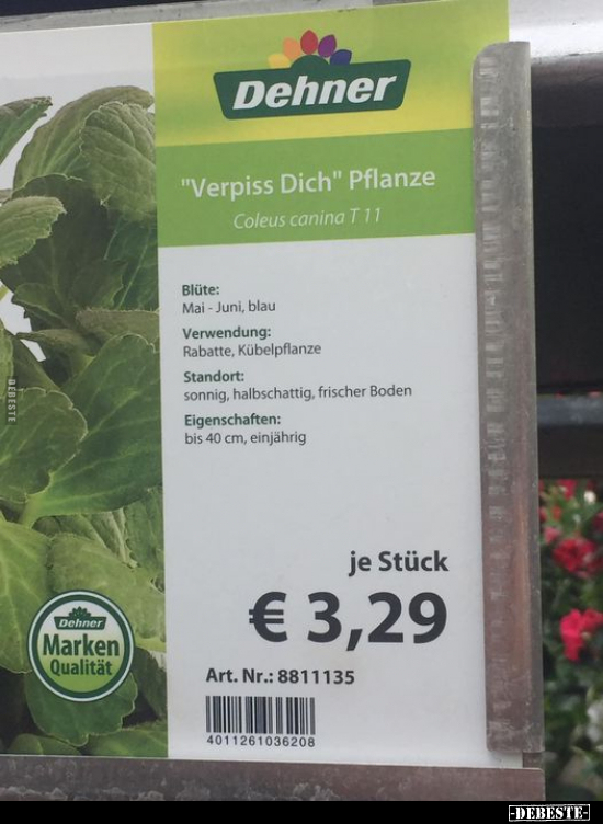 "Verpiss Dich" Pflanze.. - Lustige Bilder | DEBESTE.de