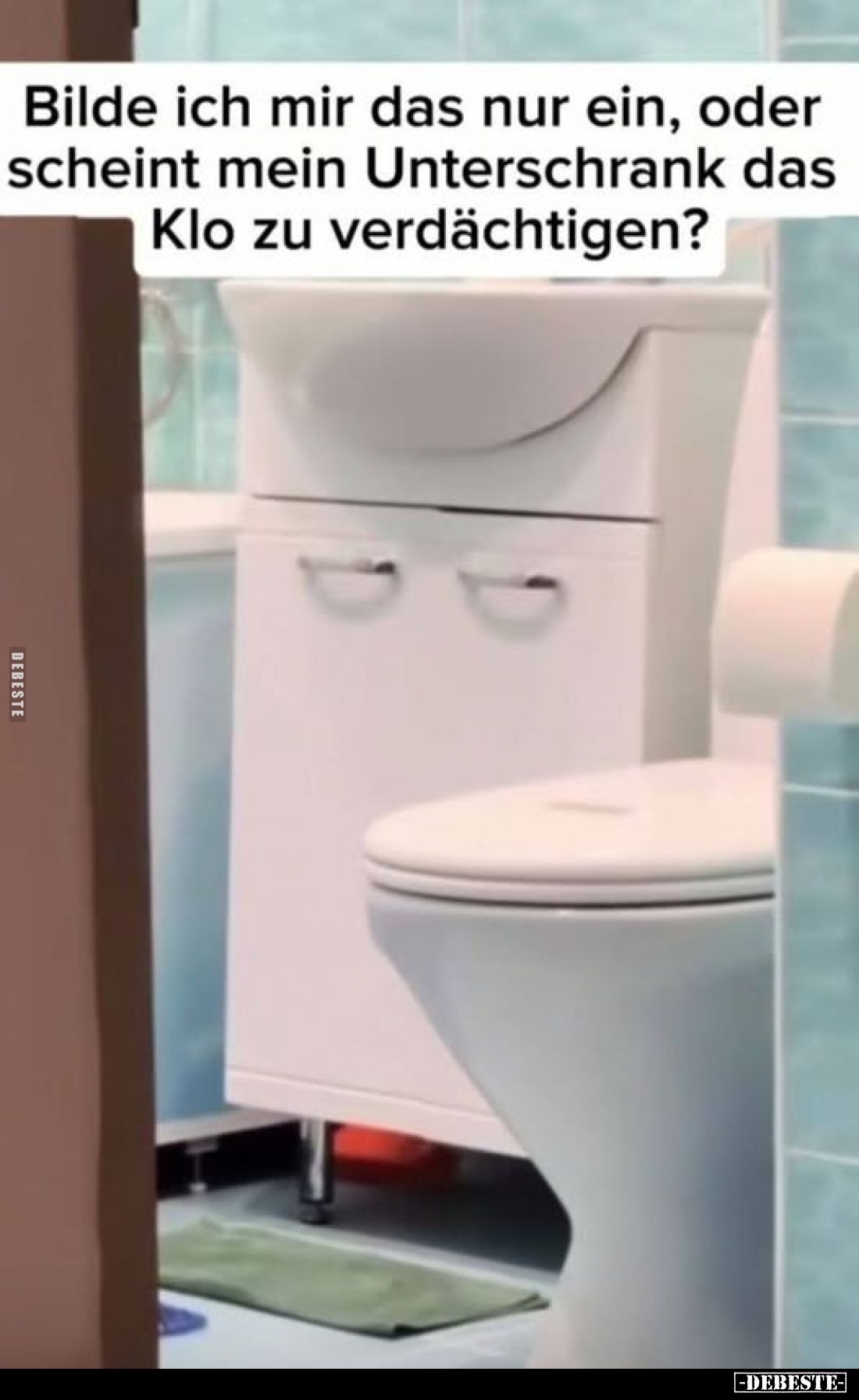 Bilde ich mir das nur ein, oder scheint mein Unterschrank das Klo zu verdächtigen?