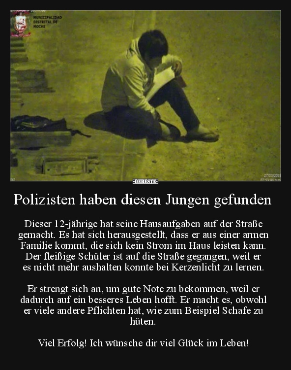 Polizisten haben diesen Jungen gefunden.. - Lustige Bilder | DEBESTE.de