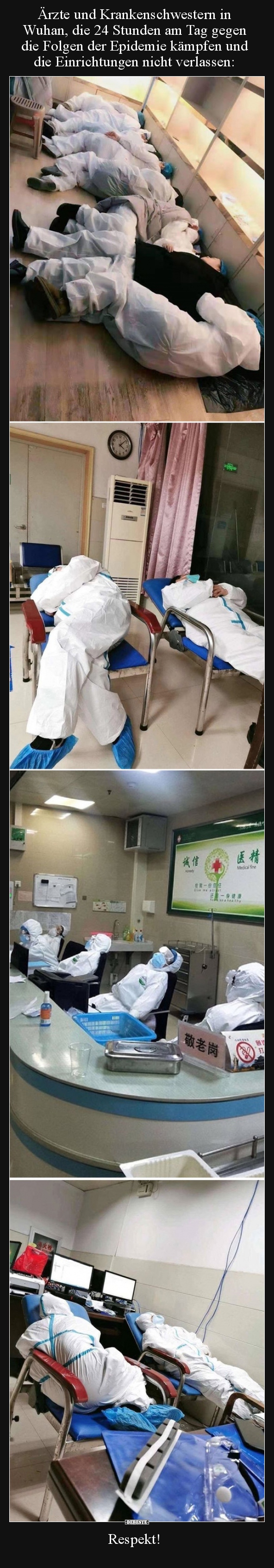 Ärzte und Krankenschwestern in Wuhan, die 24 Stunden am.. - Lustige Bilder | DEBESTE.de