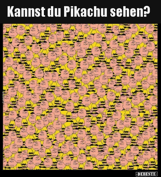 Kannst du Pikachu sehen ?.. - Lustige Bilder | DEBESTE.de