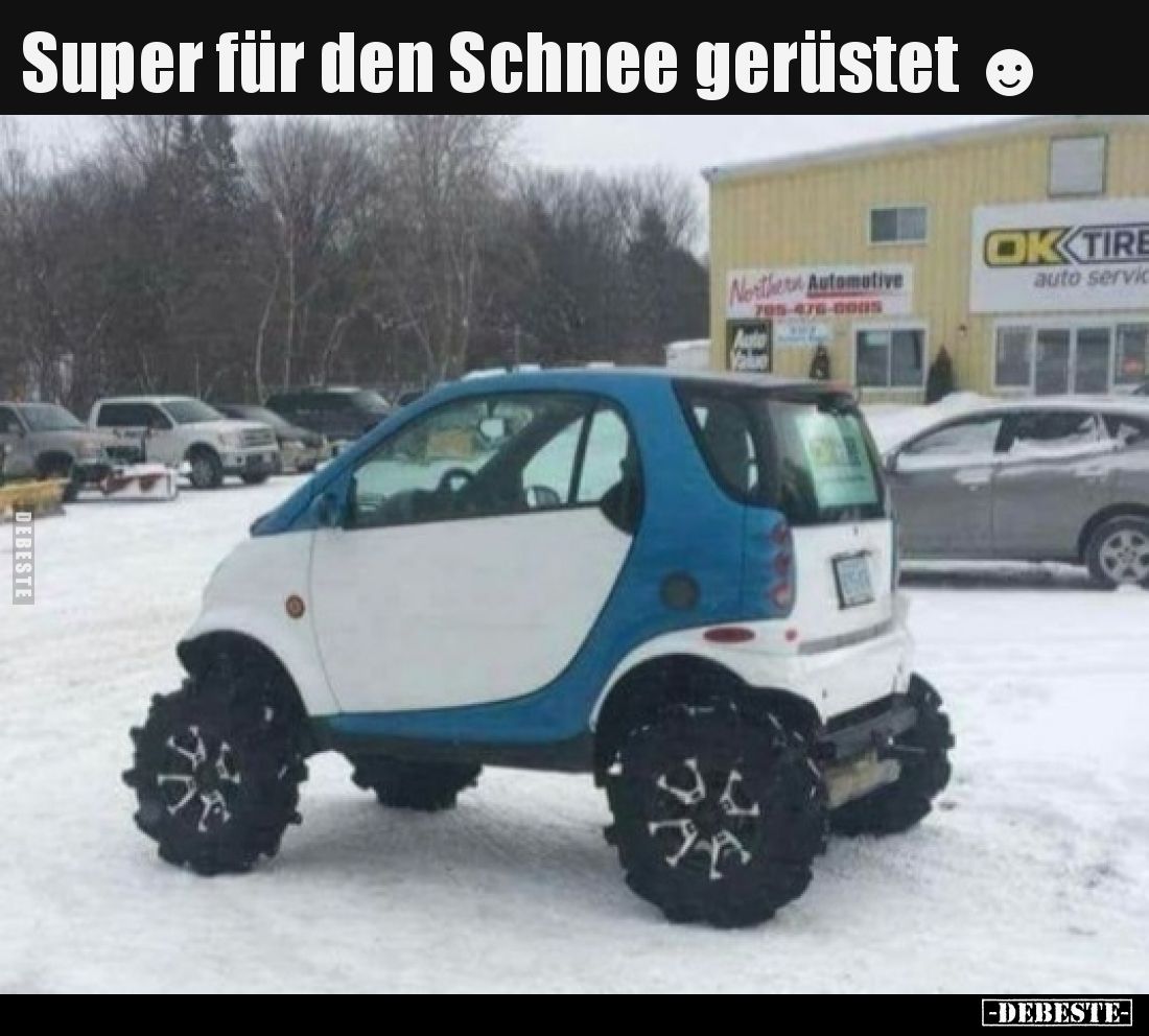 Super für den Schnee gerüstet.