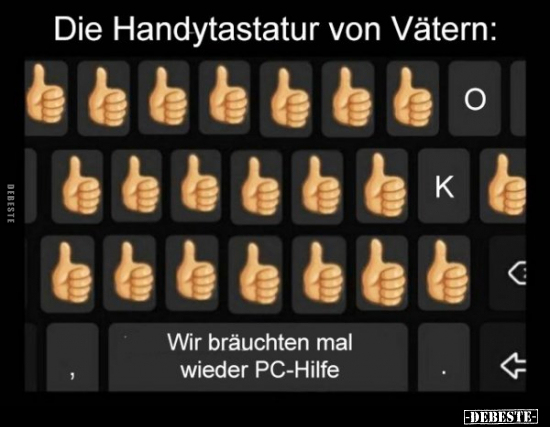 Die Handytastatur von Vätern.. - Lustige Bilder | DEBESTE.de