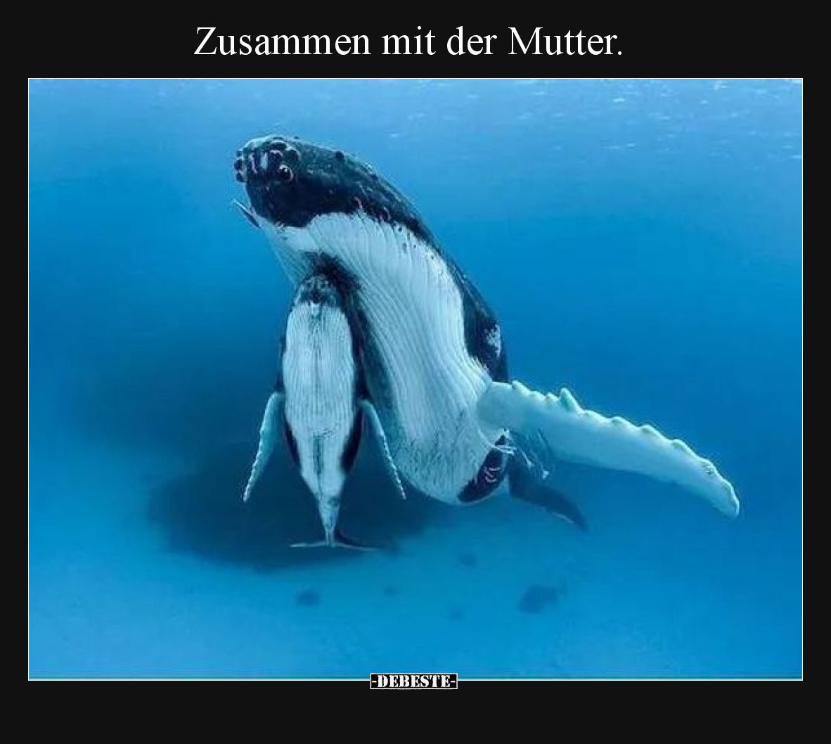 Zusammen mit der Mutter.