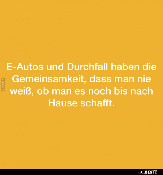 E-Autos und Durchfall haben die Gemeinsamkeit.. - Lustige Bilder | DEBESTE.de