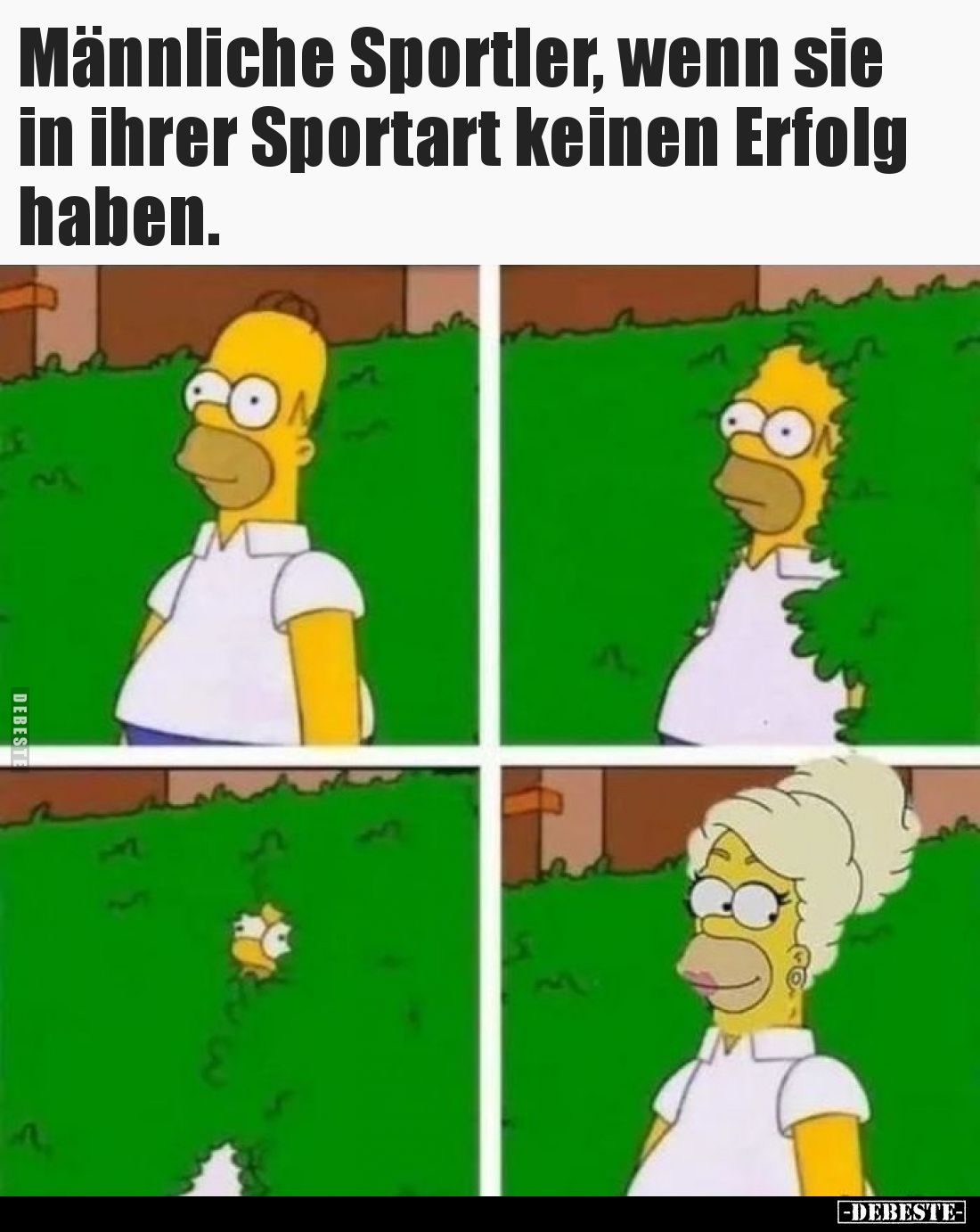 Männliche Sportler, wenn sie in ihrer Sportart keinen Erfolg haben.