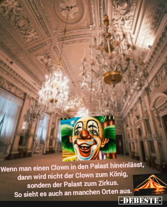 Clown im Palast - Lustige Bilder | DEBESTE.de
