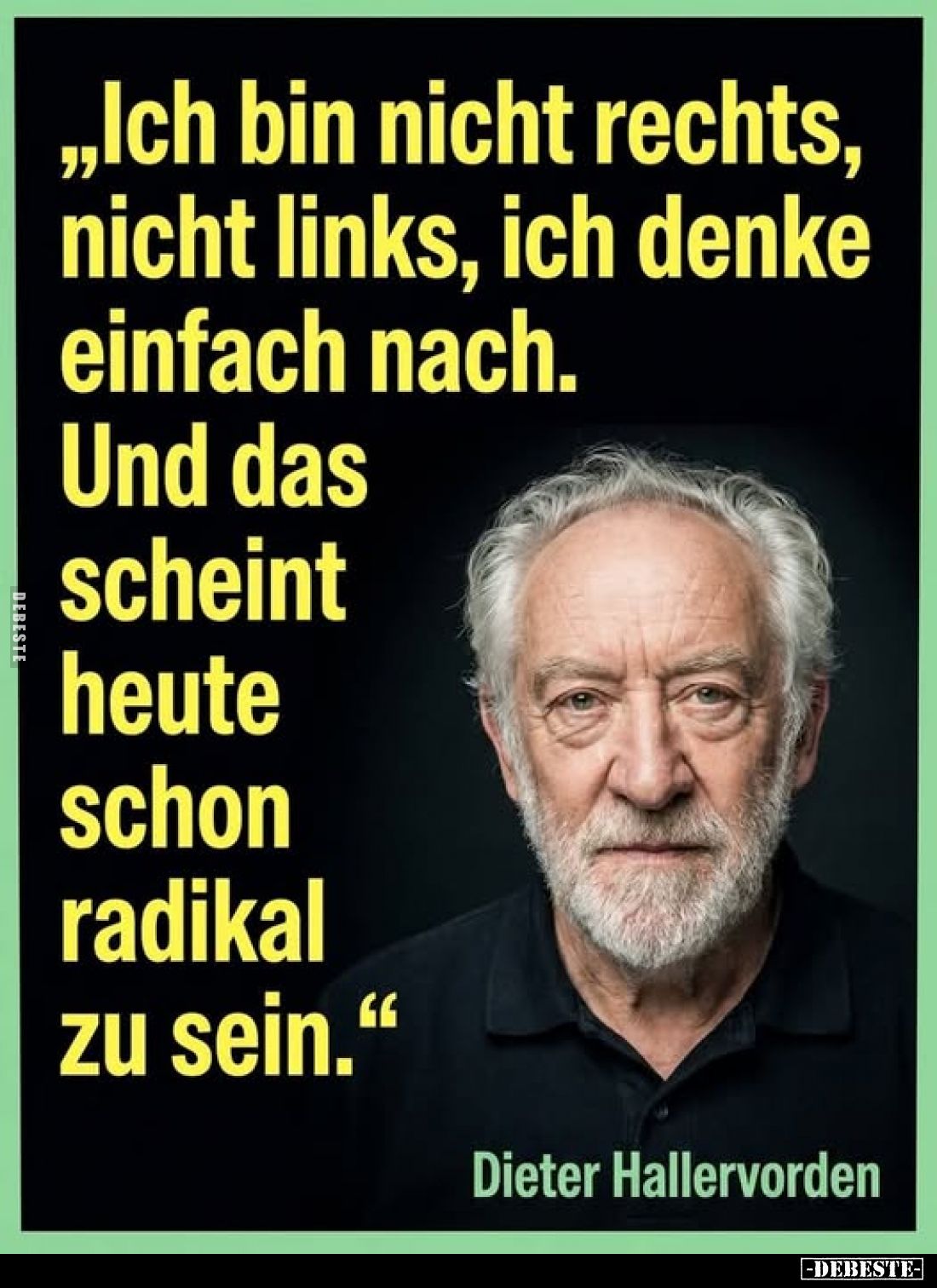 "Ich bin nicht rechts, nicht links, ich denke einfach nach..." - Lustige Bilder | DEBESTE.de