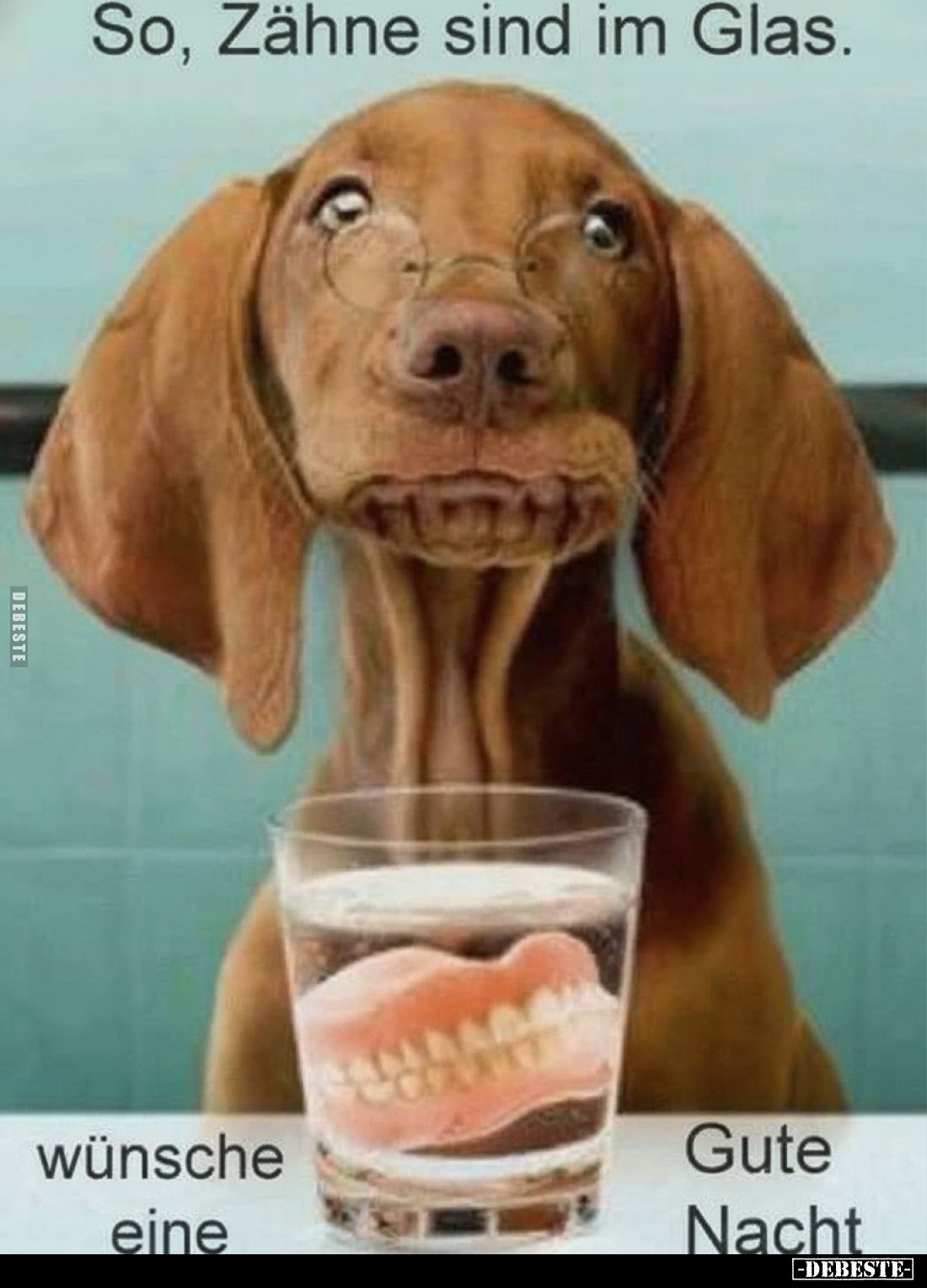 So, Zähne sind im Glas.. - Lustige Bilder | DEBESTE.de
