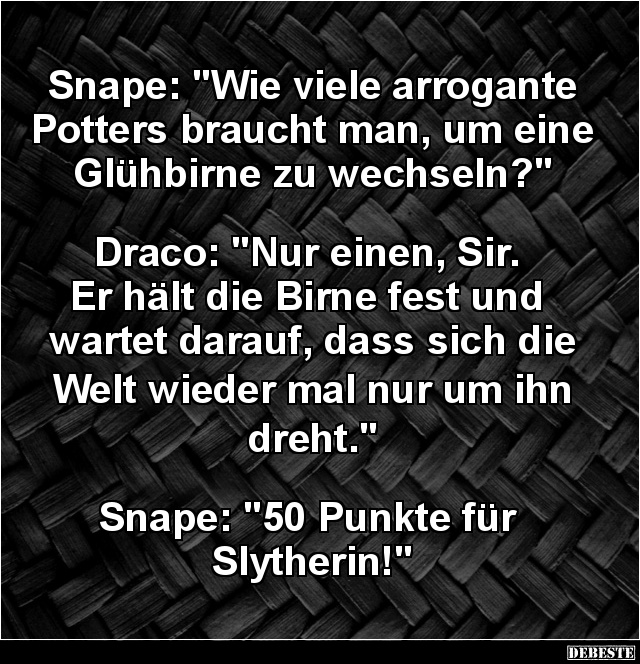 Snape: „Wie viele arrogante Potters braucht man” - Lustige Bilder | DEBESTE.de